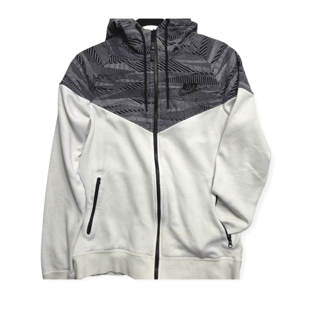 Small ● Nike Tech Monochrome Geometric Full-Zip Windrunner Hoodie